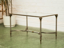 Load image into Gallery viewer, French Hollywood Regency Maison Jansen Style Brass & Glass Rectangular Coffee Table