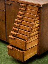 Load image into Gallery viewer, Mid-century Modern File Cabinet with Multiple Drawers Office Credenza Craft Cabinet
