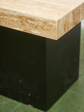 Load image into Gallery viewer, Plinth Base Travertine End Table
