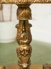 Load image into Gallery viewer, Capiz Abalone Shell Gilt Metal Italian Florentine Style End Table