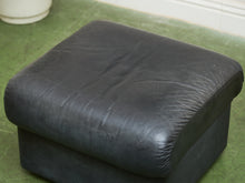 Load image into Gallery viewer, Leather 1970’s Plinth Ottoman