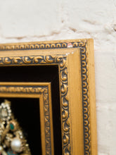 Load image into Gallery viewer, Framed Mid-Century Jewelry Christmas Tree Collage