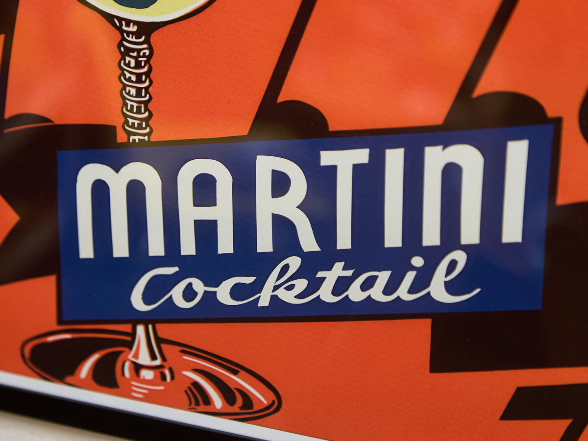 Martini Cocktail Advertising Poster Tune Up Your Appetite Framed