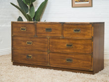 Load image into Gallery viewer, 7 Drawer Vintage Campaign Dresser Formica Top