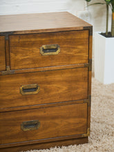 Load image into Gallery viewer, 7 Drawer Vintage Campaign Dresser Formica Top