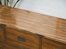 Load image into Gallery viewer, 7 Drawer Vintage Campaign Dresser Formica Top