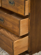 Load image into Gallery viewer, 7 Drawer Vintage Campaign Dresser Formica Top