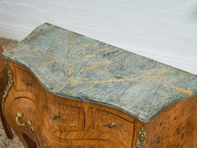 Load image into Gallery viewer, French Bombay Vintage Green Marble Top Nightstands