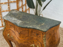 Load image into Gallery viewer, French Bombay Vintage Green Marble Top Nightstands