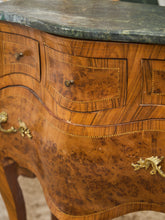 Load image into Gallery viewer, French Bombay Vintage Green Marble Top Nightstands