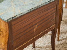 Load image into Gallery viewer, French Bombay Vintage Green Marble Top Nightstands