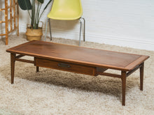 Load image into Gallery viewer, MCM Walnut Single Drawer Coffee Table