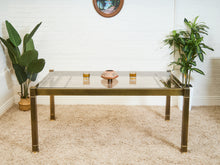Load image into Gallery viewer, Mid-Century Mastercraft Greek Key Brass and Glass Dining Table