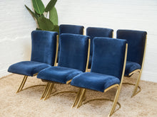Load image into Gallery viewer, Mid-Century Basset Navy Blue Chairs Set of 6