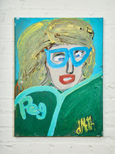 Load image into Gallery viewer, Peg Bold Modern Portrait acrylic Painting Signed