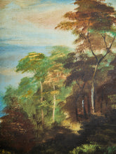 Load image into Gallery viewer, Path Toward the Mountains Antique Oil Painting