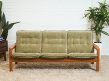 Load image into Gallery viewer, Danish Domino Mobler Teak Sofa newly upholstered