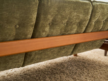 Load image into Gallery viewer, Danish Domino Mobler Teak Sofa newly upholstered