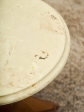 Load image into Gallery viewer, Traventine Round pedestal Vintage Side Table