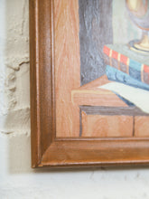 Load image into Gallery viewer, Still Life with Banjo and Blue Jay Folk Art Americana Painting