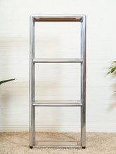 Load image into Gallery viewer, Milo Baughman Design Institute Tubular Chrome Caned Etagere Bookshelf Display
