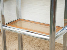 Load image into Gallery viewer, Milo Baughman Design Institute Tubular Chrome Caned Etagere Bookshelf Display