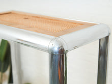 Load image into Gallery viewer, Milo Baughman Design Institute Tubular Chrome Caned Etagere Bookshelf Display
