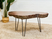Load image into Gallery viewer, Organic Burl Slab Coffee Table with Hairpin Legs