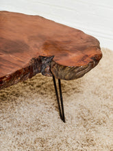 Load image into Gallery viewer, Organic Burl Slab Coffee Table with Hairpin Legs