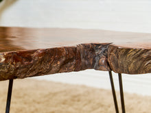 Load image into Gallery viewer, Organic Burl Slab Coffee Table with Hairpin Legs