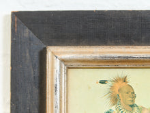 Load image into Gallery viewer, Vintage Portrait of a Plains Warrior Matted & Framed Lithograph