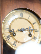Load image into Gallery viewer, Antique Wall Clock Hamburg German Wood Case Top Bell Project Repair