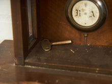Load image into Gallery viewer, Antique Wall Clock Hamburg German Wood Case Top Bell Project Repair