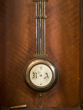 Load image into Gallery viewer, Antique Wall Clock Hamburg German Wood Case Top Bell Project Repair