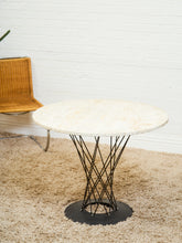 Load image into Gallery viewer, Cyclone Dining Table with Traventine Top