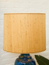 Load image into Gallery viewer, Studio Pottery Glazed Blue Lamp