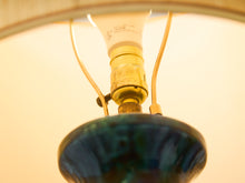 Load image into Gallery viewer, Studio Pottery Glazed Blue Lamp
