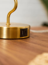 Load image into Gallery viewer, Squiggly Gold Lamp