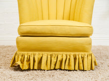 Load image into Gallery viewer, Vintage Channel-Back Slipper Chair in Goldenrod