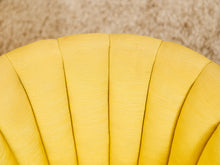 Load image into Gallery viewer, Vintage Channel-Back Slipper Chair in Goldenrod