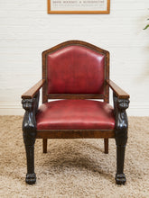 Load image into Gallery viewer, Antique Lion Empire Armchair
