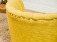 Load image into Gallery viewer, Vintage Channel-Back Slipper Chair in Goldenrod