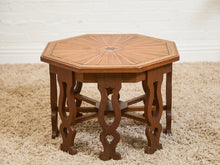 Load image into Gallery viewer, Sunburst Octagon Side Table with Sculpted Legs