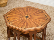 Load image into Gallery viewer, Sunburst Octagon Side Table with Sculpted Legs