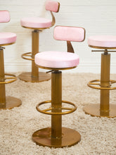 Load image into Gallery viewer, Art Deco Style Stool Adjustable Pink