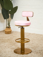 Load image into Gallery viewer, Art Deco Style Stool Adjustable Pink