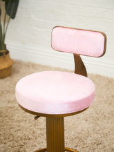 Load image into Gallery viewer, Art Deco Style Stool Adjustable Pink