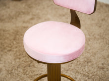 Load image into Gallery viewer, Art Deco Style Stool Adjustable Pink