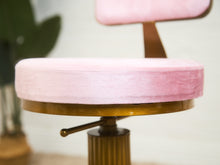 Load image into Gallery viewer, Art Deco Style Stool Adjustable Pink