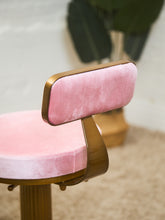 Load image into Gallery viewer, Art Deco Style Stool Adjustable Pink